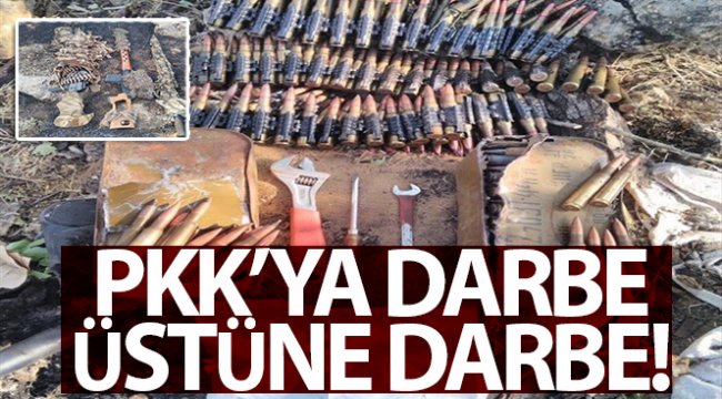 Pençe-Kaplan Operasyonu’nda EYP ve mühimmat deposu olarak kullanılan mağara ve sığınaklar ele geçirildi