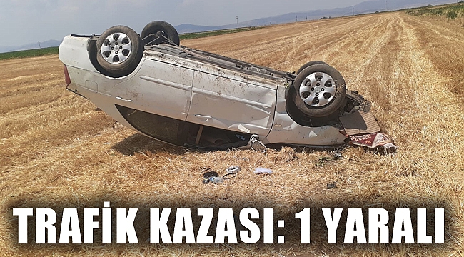 TRAFİK KAZASI: 1 YARALI