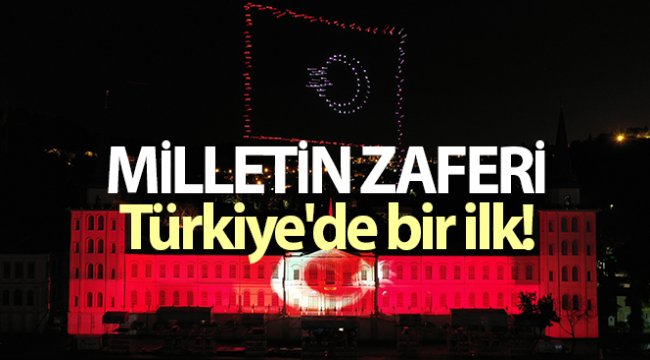 Türkiye'de bir ilk! 200 drone ile 15 Temmuz gösterisi