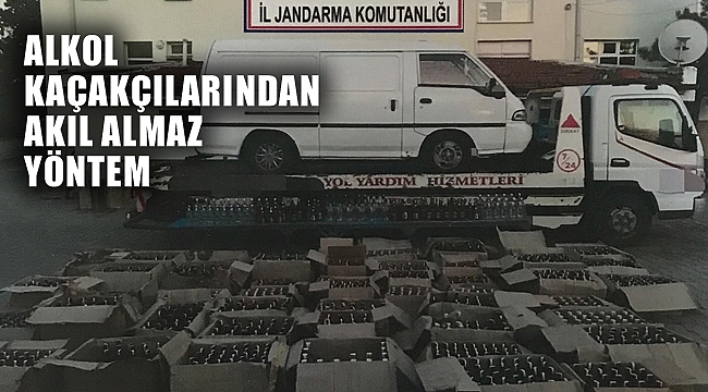 ALKOL KAÇAKÇILARINDAN ŞAŞIRTAN YÖNTEM
