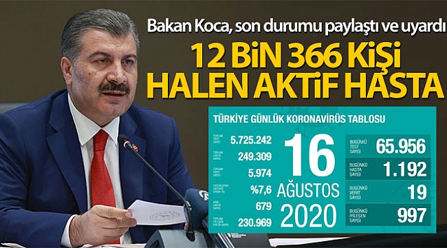 BAKAN KOCA KORONA VİRÜS VERİLERİNİ AÇIKLADI