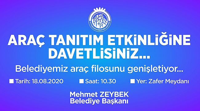 BELEDİYE ARAÇ FİLOSUNU TANITACAK