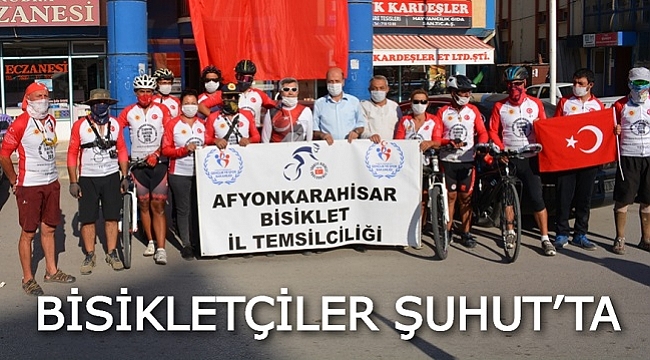 BİSİKLETÇİLER ŞUHUT’TA