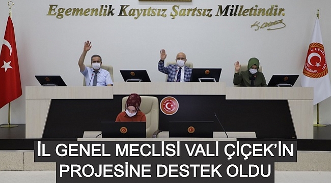 İL GENEL MECLİSİ VALİ ÇİÇEK’İN PROJESİNE DESTEK OLDU