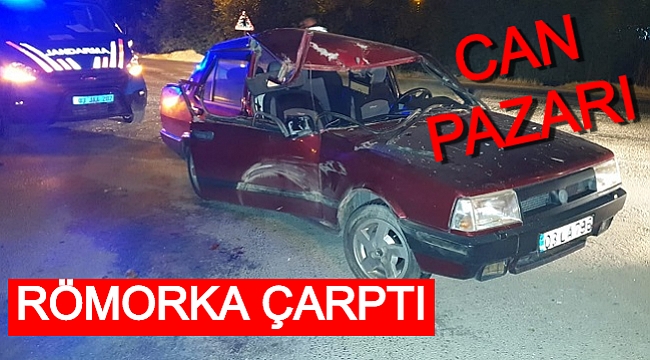 RÖMORKA ÇARPTI: 3 YARALI