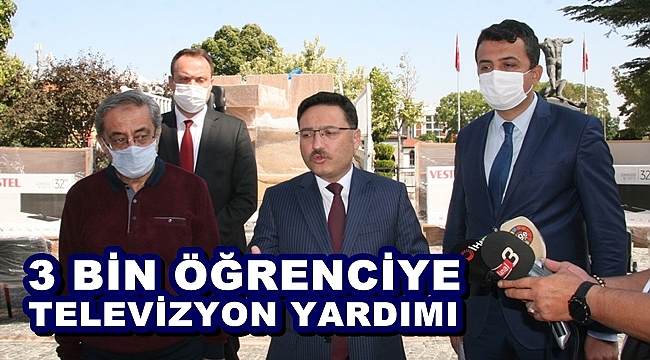 3 BİN ÖĞRENCİYE TELEVİZYON YARDIMI