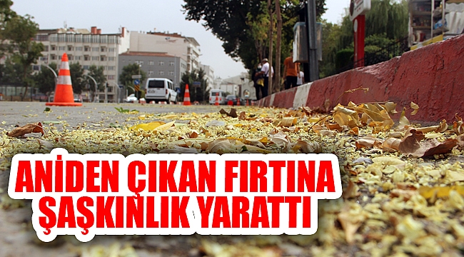 ANİDEN ÇIKAN FIRTINA ŞAŞKINLIK YARATTI