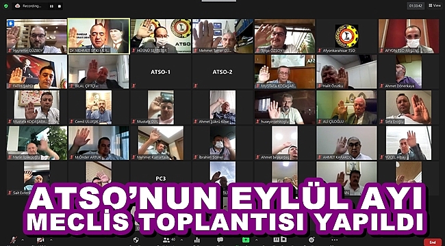 ATSO’NUN EYLÜL AYI MECLİS TOPLANTISI YAPILDI