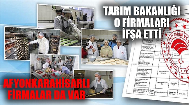 BAKANLIK O FİRMALARI İFŞA ETTİ