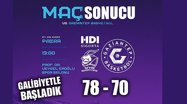 BASKETTE GALİBİYETLE BAŞLADIK