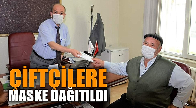 ÇİFTÇİLERE MASKE DAĞITILDI