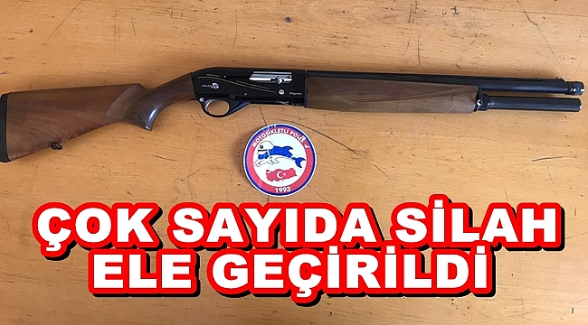 ÇOK SAYIDA SİLAH ELE GEÇİRİLDİ