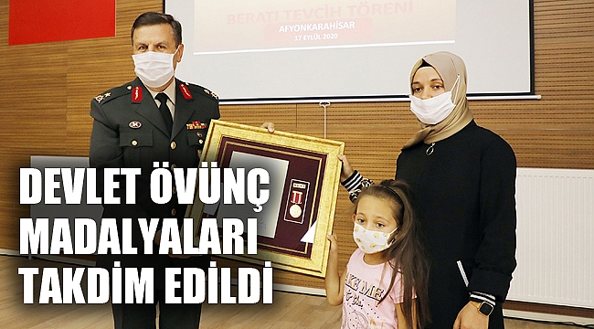 DEVLET ÖVÜNÇ MADALYALARI GAZİLERE TAKDİM EDİLDİ