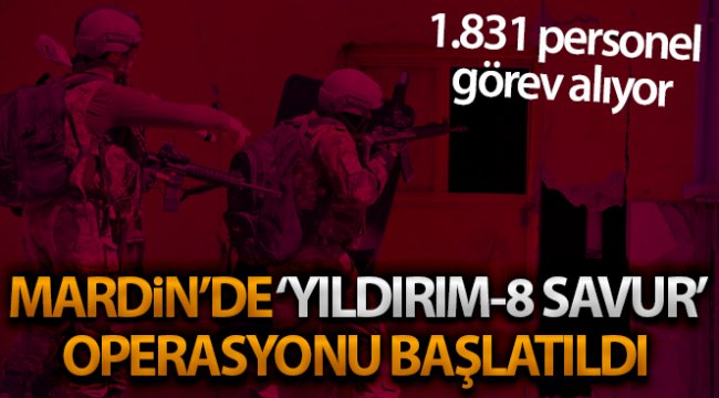 Mardin’de 'Yıldırım-8 Savur' operasyonu başlatıldı