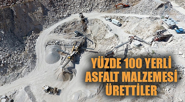 MERMER ATIKLARINDAN YÜZDE 100 YERLİ ASFALT MALZEMESİ ÜRETTİLER