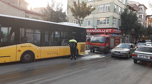 Otobüs şoförünün dikkati faciayı önledi