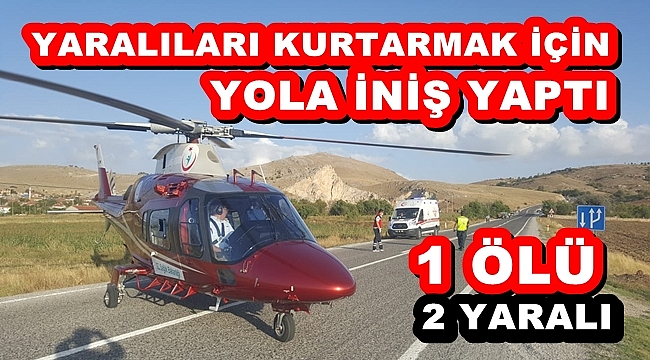 Yaralıları kurtarmak için karayoluna indi