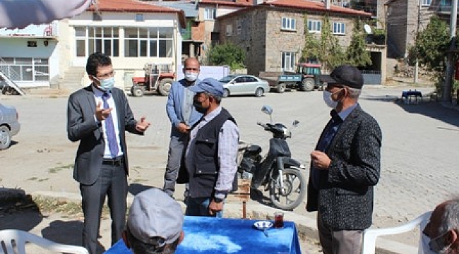 Kaymakam Kaçmaz'dan Köylerde Korona virüs denetimi