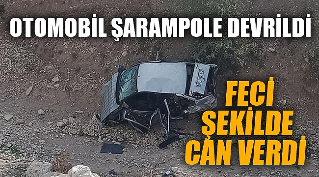 Şarampole devrilen otomobilin 21 yaşındaki sürücüsü öldü 