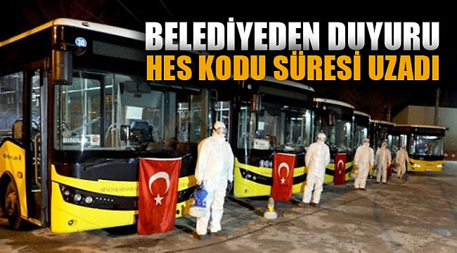 ŞEHİRİÇİ ULAŞIMDA HES KODU SÜRESİ UZATILDI