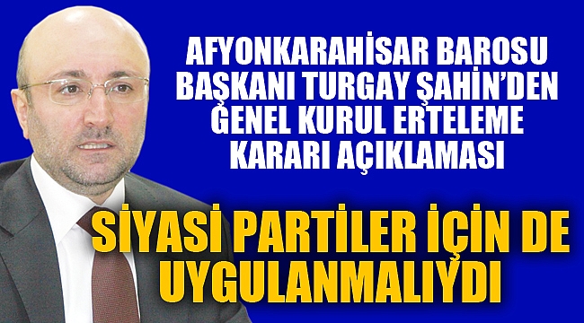 SİYASİ PARTİLER İÇİN DE UYGULANMALIYDI
