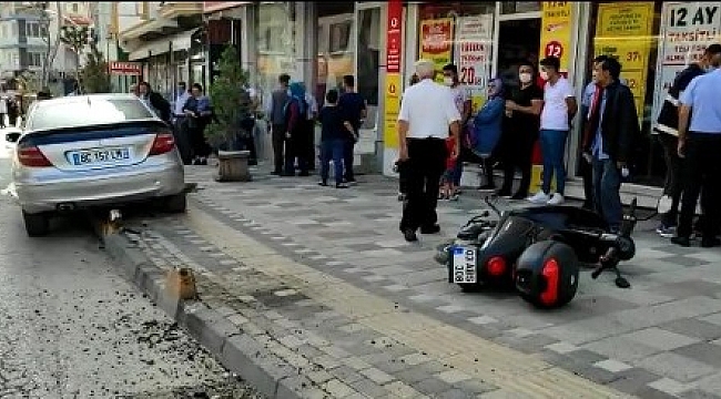 Sürücü fren yerine yanlışlıkla gaza basınca faciadan dönüldü