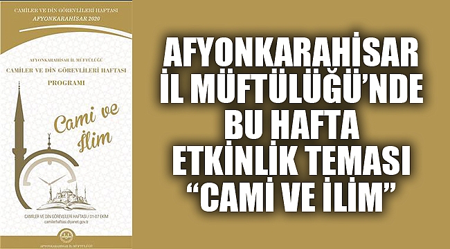 TEMA “CAMİ VE İLİM”