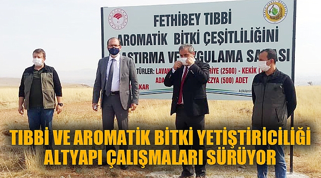 TIBBİ VE AROMATİK BİTKİ YETİŞTİRİCİLİĞİ ALTYAPI ÇALIŞMALARI SÜRÜYOR