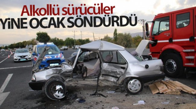 Alkollü sürücüler yine ocak söndürdü
