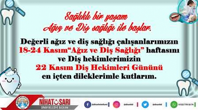 Başkan Sarı Diş Hekimleri gününü kutladı