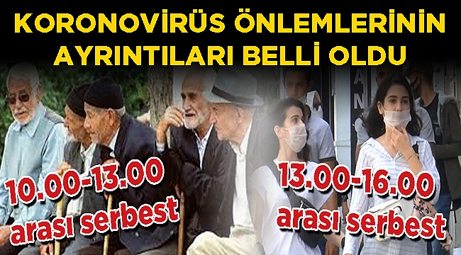 KORONAVİRÜS ÖNLEMLERİNİN AYRINTILARI BELLİ OLDU