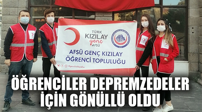 ÖĞRENCİLER DEPREMZEDELER İÇİN GÖNÜLLÜ OLDU