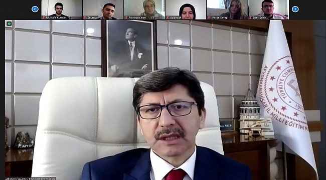 Yalçın, yeni öğretmenlere çevrimiçi buluştu