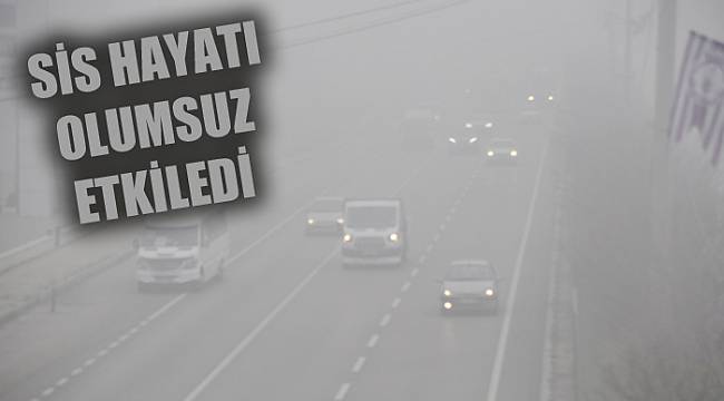 AFYONKARAHİSAR'DA SABAH SAATLERİNDE SİS ETKİLİ OLDU