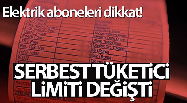 Elektrik faturası 75,11 lira veya üzerinde olan aboneler serbest tüketici olabilecek