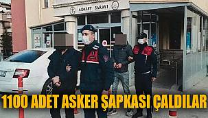 İş yerinden asker şapkası çalan iki kişi tutuklandı 