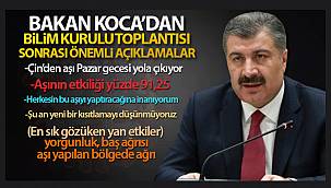 Sağlık Bakanı Fahrettin Koca: 'Çin'den aşı Pazar gecesi yola çıkıyor'