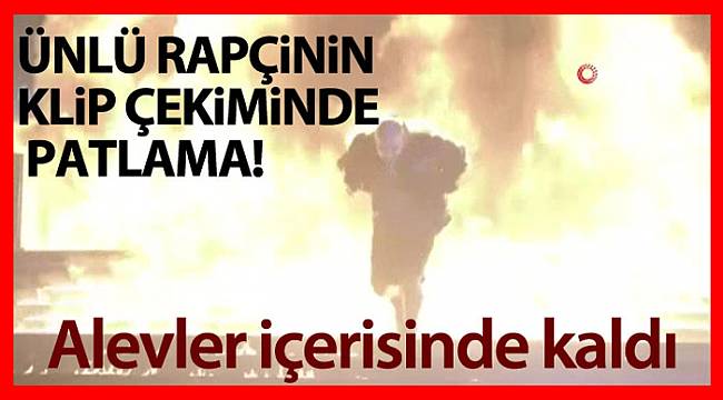 Ünlü rapçinin klip çekiminde faciadan dönüldü