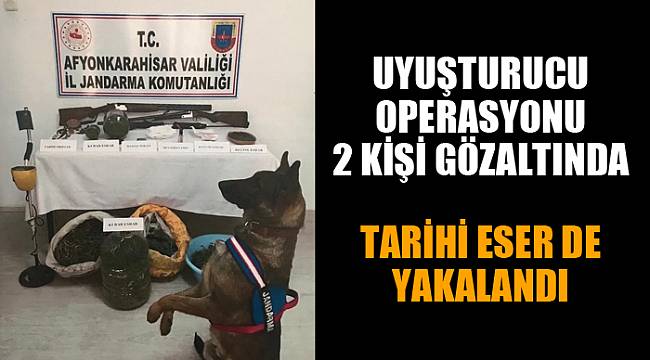 Uyuşturucu baskını yapılan evden tarihi eser de çıktı