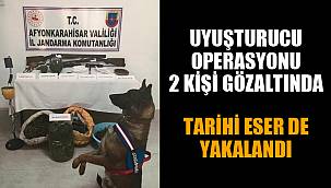 Uyuşturucu baskını yapılan evden tarihi eser de çıktı 