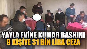 Yayla evine kumar baskınI: 9 gözaltı 