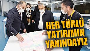 ZEYBEK BAŞKAN TEKSTİL FABRİKASINI ZİYARET ETTİ