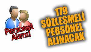179 Sözleşmeli Personel alınacak