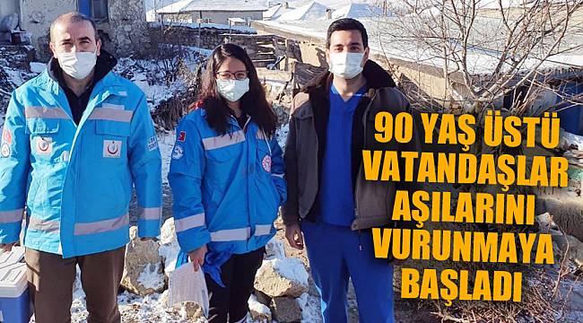 90 yaş üstü vatandaşlara korona virüs aşısı vurulmaya başlandı
