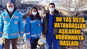 90 yaş üstü vatandaşlara korona virüs aşısı vurulmaya başlandı 