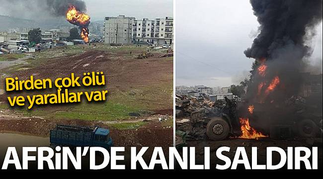 Afrin'de PKK/YPG'nin bombalı saldırısı sonucu 5 kişi hayatını kaybetti, 22 kişi yaralandı