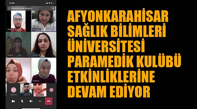 AFSÜ PARAMEDİK KULÜBÜ ETKİNLİKLERİNE DEVAM EDİYOR