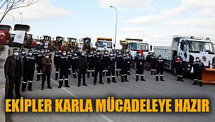 Afyonkarahisar'da belediye ekipleri karla mücadeleye hazır 