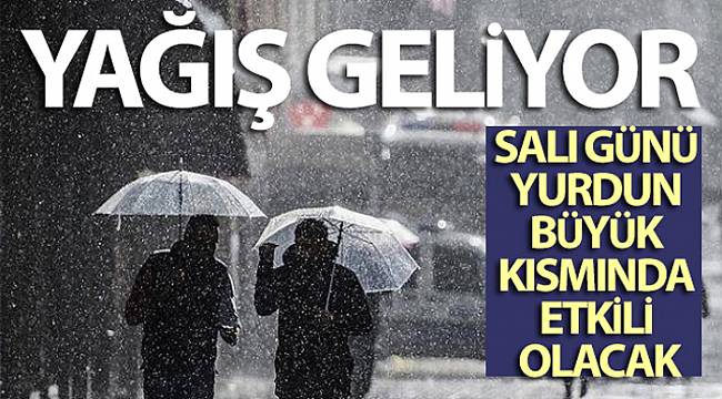 Batıdan yağış geliyor
