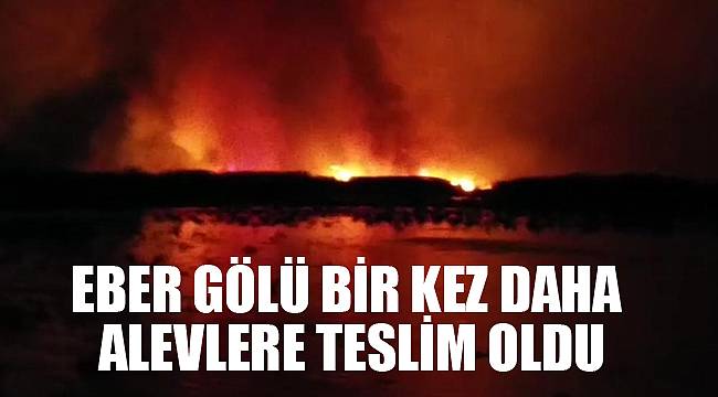EBER GÖLÜ BİR KEZ DAHA ALEVLERE TESLİM OLDU